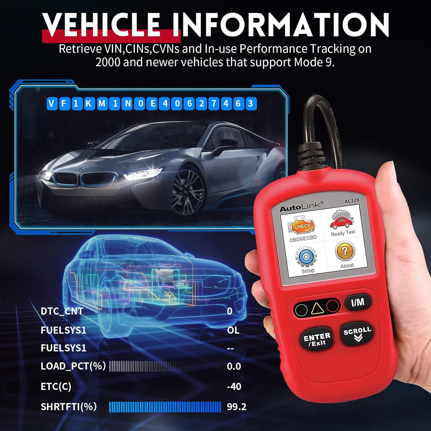 Autel AutoLink AL329 (Upgraded AL319) OBD II