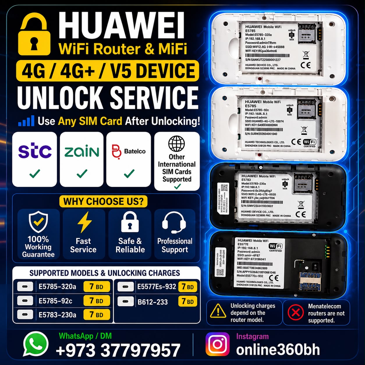 Huawei  V5 WiFi Unlock Service